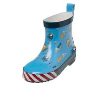 Playshoes Gummistiefel Halbschaft Baustelle blau - Junge - Gr. 26