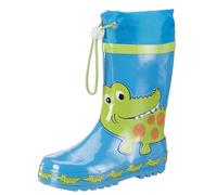 Playshoes - Gummistiefel Krokodil blau/grün 24/25