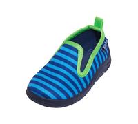 Playshoes Kinder Schuh Hausschuh Ringel Blau/Grün-18/19
