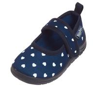 Playshoes Hausschuhe Klettverschluss - Herzchen Marine - Gr. 18/19 + 0,29€ Cashback auf Deine nächste Bestellung