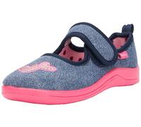 Playshoes Kinder Schuh Hausschuh Herz Jeansblau-20/21