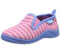 Playshoes Hausschuhe Unisex Kinder Hausschuh, Pink Ringel, 18/19 EU