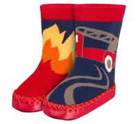 Playshoes Hüttenschuh - Feuerwehr Marine Rot - Gr. 20/21