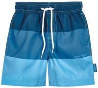 Playshoes Jungen Badehose Boardshorts, Blau Color Block, 158/164 cm
