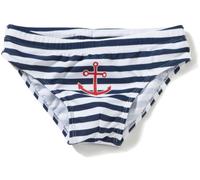 Playshoes Jungen Badehose, gestreift 460114 Badehose Maritim von Playshoes mit UV-Schutz nach Standard 801 und Oeko-Tex Standard 100, Gr. 122/128, Mehrfarbig (900 original)