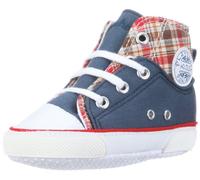 Playshoes Jungen Unisex Kinder Canvas Babyschuhe Krabbelschuhe, Jeansblau, 16 EU