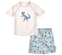 Playshoes Jungen Zweiteiler Rash-Guard-Set, Dino Creme, 110-116