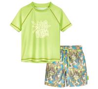Playshoes Jungen Zweiteiler Rash-Guard-Set, Wave Grün, 134-140