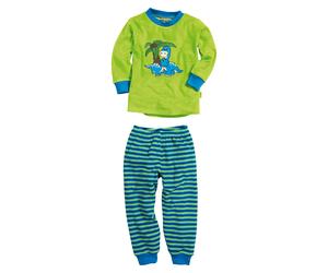 Playshoes Kinder Frottee Schlafanzug Dino grün 80