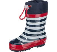 Playshoes Gummistiefel maritim, in marine/weiß, Größe 34/35