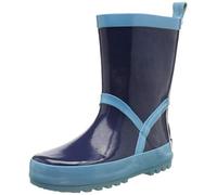 Playshoes Kinder Gummistiefel aus Naturkautschuk, trendige Unisex Regenstiefel mit Reflektoren, Marine Hellblau, 20/21 EU