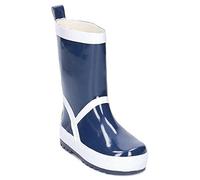 Playshoes Kinder Gummistiefel aus Naturkautschuk, trendige Unisex Regenstiefel mit Reflektoren, Marine, 28/29 EU