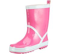 Playshoes Kinder Gummistiefel aus Naturkautschuk, trendige Unisex Regenstiefel mit Reflektoren, Pink, 28/29 EU