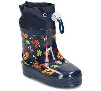 Playshoes Unisex Kinder Gummistiefel Waldtiere – kurz, gefüttert, Naturkautschuk – Marine Gr. 21