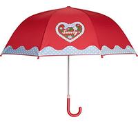 Playshoes Kinder Kinder-Regenschirm mit Herz und gepunktet, Rot, Onesize, 448593-RE/ONESIZE