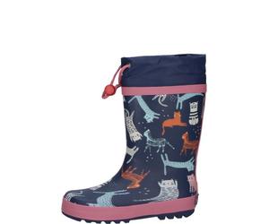 Playshoes Kindergummistiefel KATZEN blau mit Stulpe 28
