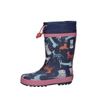 Playshoes Kindergummistiefel KATZEN blau mit Stulpe 32