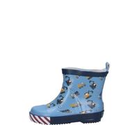 Playshoes kurzer Kindergummistiefel BAUSTELLE blau 21