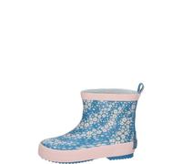 Playshoes kurzer Kindergummistiefel BLUMEN petrol 21
