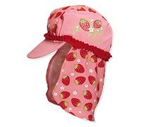 Playshoes Mädchen Mütze Badekappe, Bademütze Erdbeeren, UV-Schutz nach Standard 801 und Oeko-Tex Standard 100, Gr. Large (Herstellergröße: 53cm), Rosa (original 900)