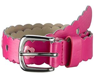 Playshoes Mädchen PU-Gürtel Blumen Pink Gürtel, Rosa (Original), 75 cm (Herstellergröße: 75cm)