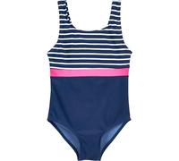 Playshoes Mädchen Schwimmanzug Badeanzug, Marine Ringel, 110/116 cm