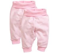 Playshoes Mädchen Sweat-Hose Jogginghose, Ringel Rosa, 92 (2er Pack)