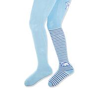 Playshoes Mädchen Thermo Eisbär mit Komfortbund Strumpfhose, Blau (Original 900), 110/116 (2er Pack)