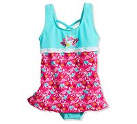 Playshoes Mädchen UV-Schutz Badeanzug mit Rock Flamingo 461205, 15 - Türkis, 110-116