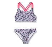 Playshoes Mädchen Uv-schutz Bikini Badeanzug Schwimmanzug Badebekleidung, Grau Leo, 158-164 EU
