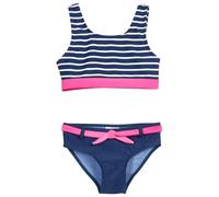 Playshoes Mädchen Zweiteiler Bikini, Marine Ringel, 110/116 cm