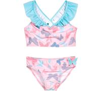 Playshoes Mädchen Zweiteiler Bikini, Rosa Schmetterlinge, 110-116
