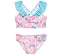 Playshoes Mädchen Zweiteiler Bikini, Rosa Schmetterlinge, 122-128