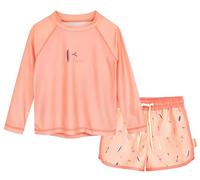 Playshoes Mädchen Zweiteiler Lang Rash-Guard-Set, Rosa Langarm Surfbrett, 110-116