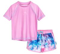 Playshoes Mädchen Zweiteiler Rash-Guard-Set, Batik Lila, 122-128