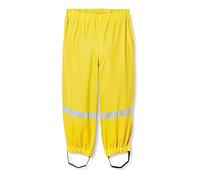 Playshoes Matschhose Regenlatzhose Fleece-Futter Unisex Kinder Wind- und wasserdichte Regenhose Regenbekleidung, gelb Bundhose, 116