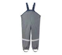 Playshoes Unisex Kinder Matschhose Regenlatzhose Fleece-Futter Wind-und wasserdichte Regenhose Regenbekleidung, dunkelgrau, 116