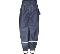 Playshoes Matschhose Regenlatzhose Ungefüttert Unisex Kinder Wind- und wasserdichte Regenhose Regenbekleidung, marine Bundhose, 128