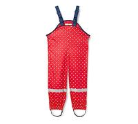 Playshoes Matschhose Regenlatzhose Ungefüttert Unisex Kinder Wind- und wasserdichte Regenhose Regenbekleidung, rot Punkte, 116