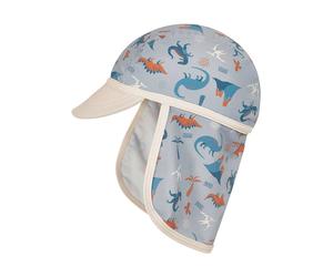 Playshoes Nackenschutzcap "Dino" in Hellblau - Größe 53 cm | Baby Caps Huete