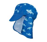 Playshoes Nackenschutzcap "Hai" in Blau - Größe 49 cm | Baby Caps Huete