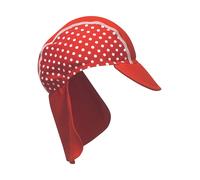 Playshoes Nackenschutzcap "Punkte" in Rot - Größe 53 cm | Baby Caps Huete