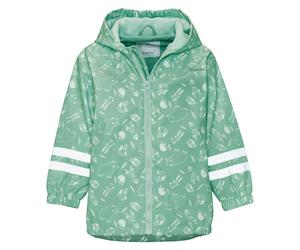 Playshoes Regen-Jacke mit Reflektoren & Fleecefutter - Waldtiere - Grün - Gr. 80