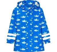 Playshoes Unisex Kinder Regenmantel Regenjacke, Hai Allover, 140 cm