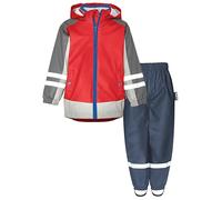 Playshoes Regen-Set, Zweiteilig 3-in-1 Regenjacke und Regenhose, Fleece-Futter