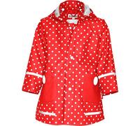 Playshoes Regenjacke Unisex Kinder Wind- und wasserdicht Regenmantel Regenbekleidung, rot Punkte, 86