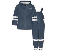 Playshoes Unisex Kinder Basic Regenjacke, Uni Marine, 140