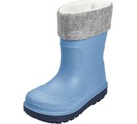 Playshoes Regenstiefel mit Futter (Herausnehmbar) Unisex Kinder Gummistiefel, Blau Socke, 24 EU
