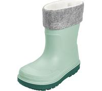 Playshoes Regenstiefel mit Futter (Herausnehmbar) Unisex Kinder Gummistiefel, Grün Socke, 34 EU