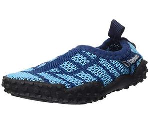 Playshoes Strick-Aqua-Schuhe, Aqua Schuhe, Blau (Marine/hellblau 639), 18/19 EU (2/3 Child UK)